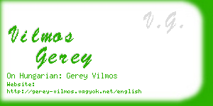 vilmos gerey business card